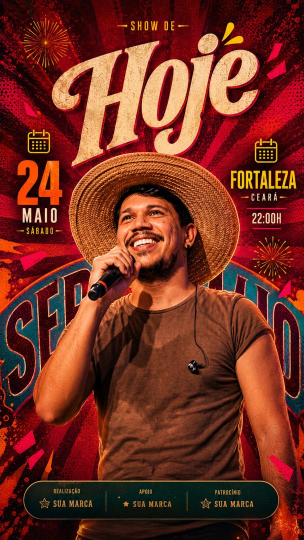 Flyer de agenda story gerado com IA — Flyer Show De Hoje Premium